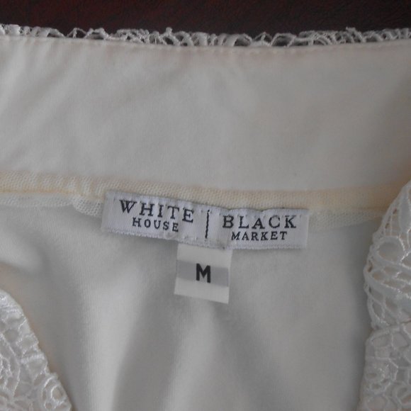WHBM Cream Colored Top, Size Medium - Picture 5 of 7